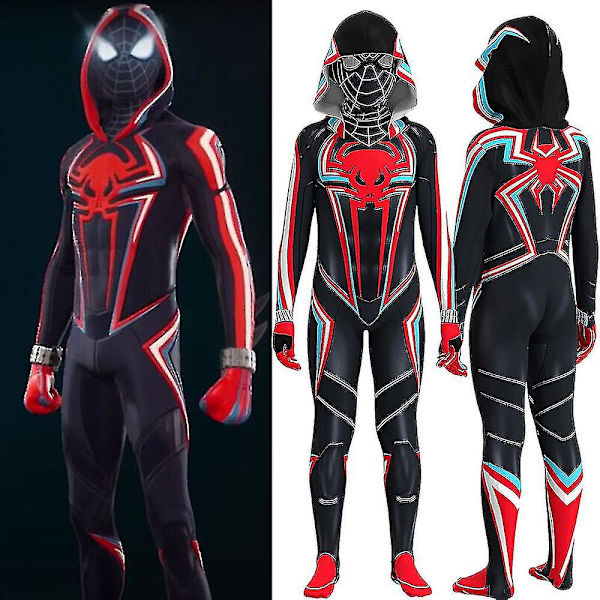 Morales Zentai Bodysuit Maskerade Fancy Up Jumpsuit Barnkostyme for Gutter 8-9 Years