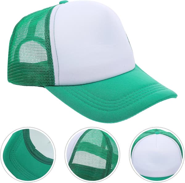 10 stk. Sublimation Mesh Baseballkasketter Varmeoverførsel Tomme DIY-hatte Polyester Mesh Trucker Kasketter
