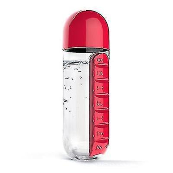Pill Organizer vannflaske 7 dagers pilleholder med ukedispenser Kapsel drikkeflaske