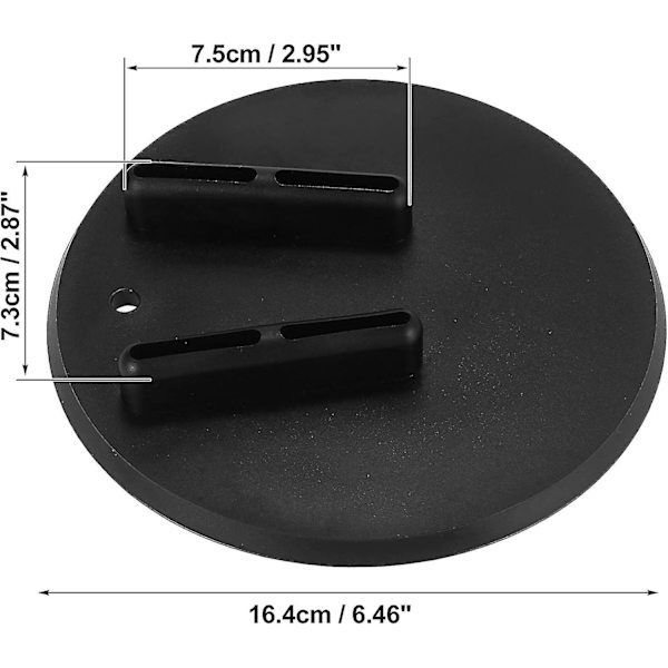 Motorcykel Sidostödsförlängningsplatta Svart 2-pack