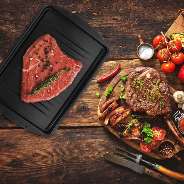 Non-stick Grillpanne Camping Grillpanne Solid Jern Grillplate Jevn Oppvarming Utendørs Grillbuffet Matlaging
