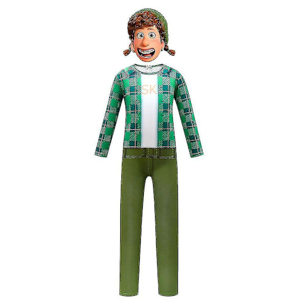 Turning Red Jumpsuit Badedragt Maske Sæt Fancy Up Kostume 8-9 Years
