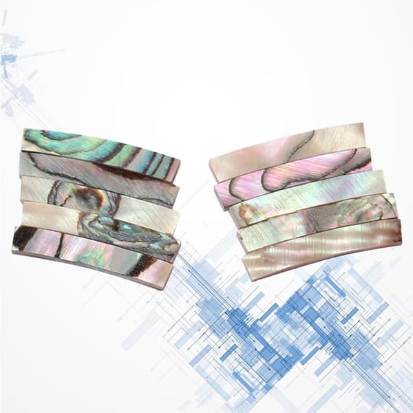 10st Abalone Shell Gitarr Purfling Binding Strip för Ukulele och Gitarr Syntetiskt Material 18x3x2mm