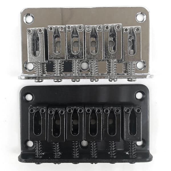 Fastmontert Bro 6 Sadel Elektrisk Gitar Toppbro Gitardeler Svart
