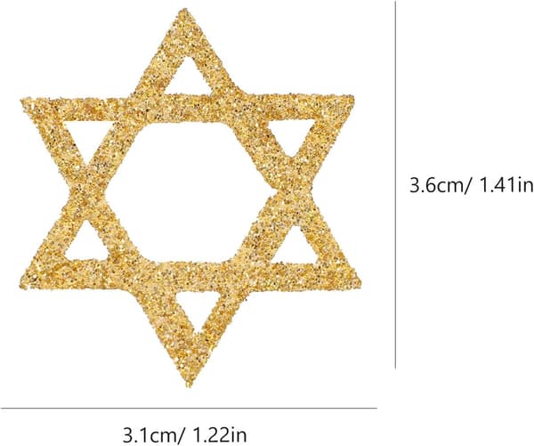 100 st Hanukkah papperskonfetti, hexagramformad konfetti, bordsdekorationer, pappersmaterial, mångsidig festlig design