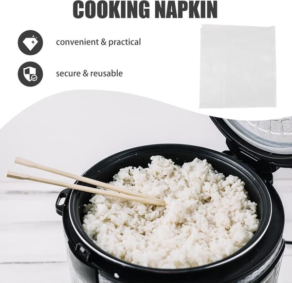 Non-Stick Mesh Ångkudde Stor Ris Kokservett för Riskokare och Dumplingångning