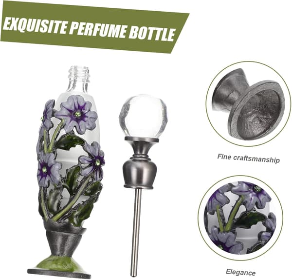 2 st parfymflaska dekor glas aromflaska essens underflaska