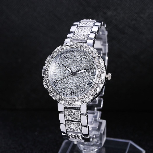 Watch Naisten muotitrendi Starry Naisten watch Diamond Fashion Business Quartz Watch Silver