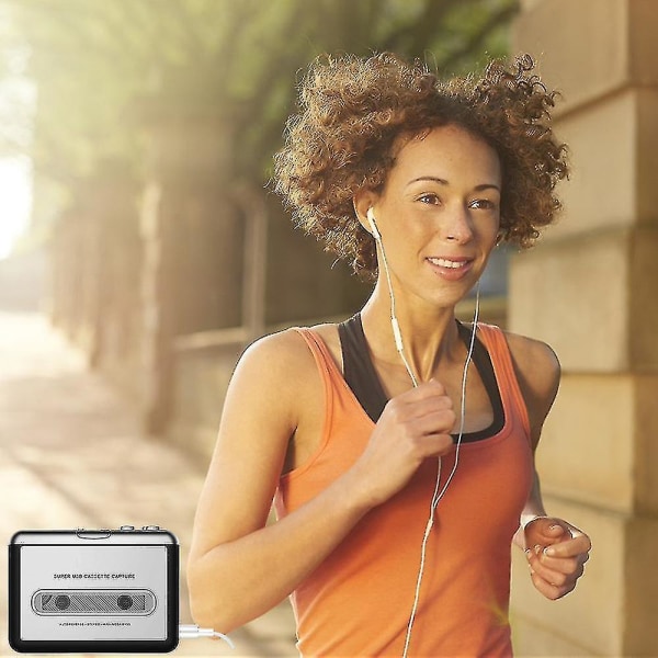 Bærbar kassettspiller som konverterer kassetter til MP3