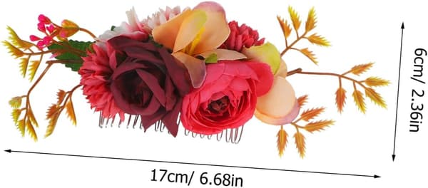 2 stk. Blomsterhårsidekam til brud Elegant hårklipsdekorasjon