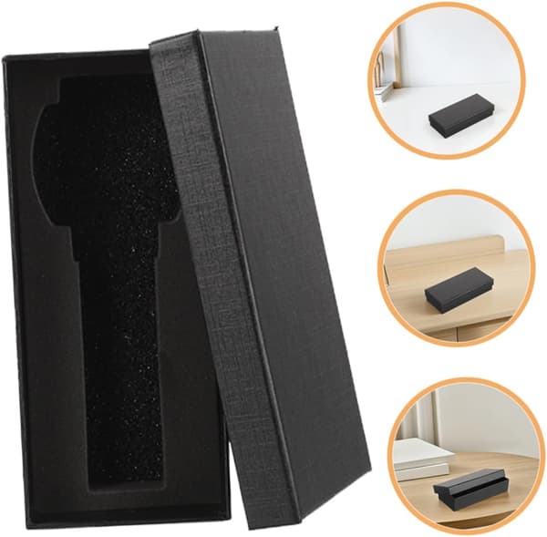 8 st elegant pappersklocklåda klockförvaringsfodral svampfoder pack smyckesorganisatör svart