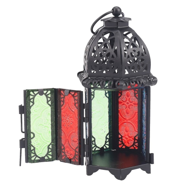 Klassinen marokkolainen koristeellinen tuulilasin kynttilänjalka