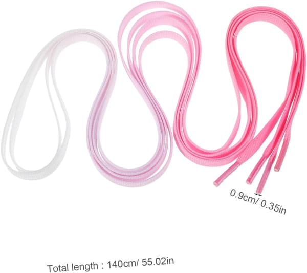 Flettet skolisse i polyester, flate skolisser, lang erstatning for