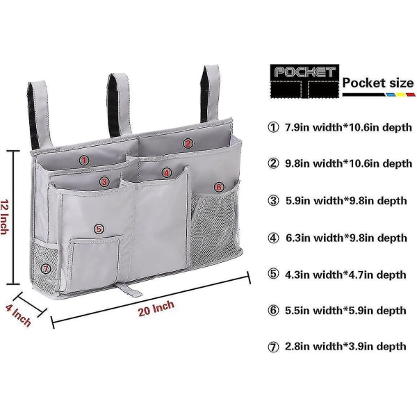 Bedside Caddy Opbevaring Organizer hængelomme