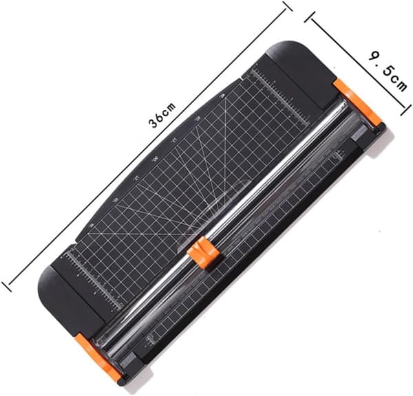 A4 trekantpapirkutter giljotin med skyveblad bærbar papirtrimmer for scrapbooking
