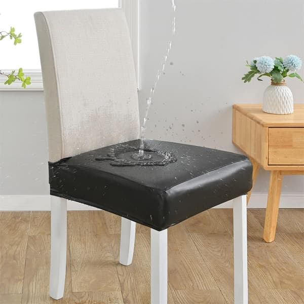 Skyddande stolsöverdrag Stolssitsdyna Överdrag Samtida Design PU Läder Stretch