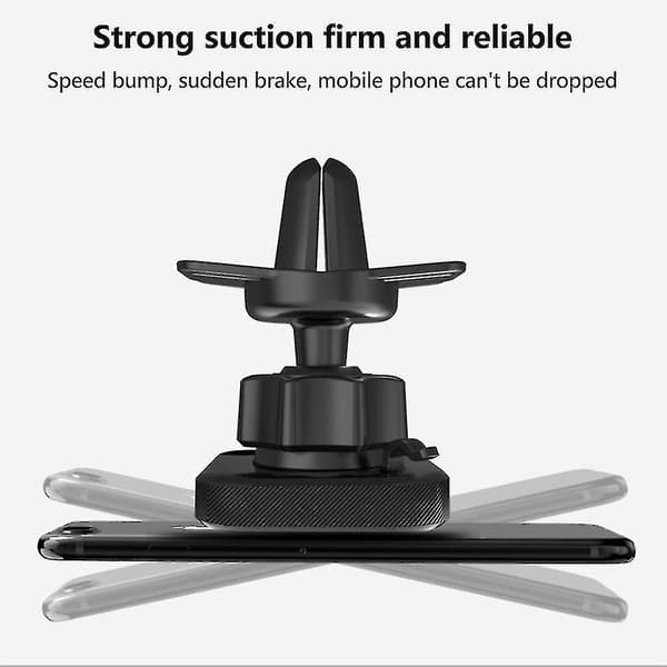 2-pak Magnetisk Telefonbilholder Luftventilklips