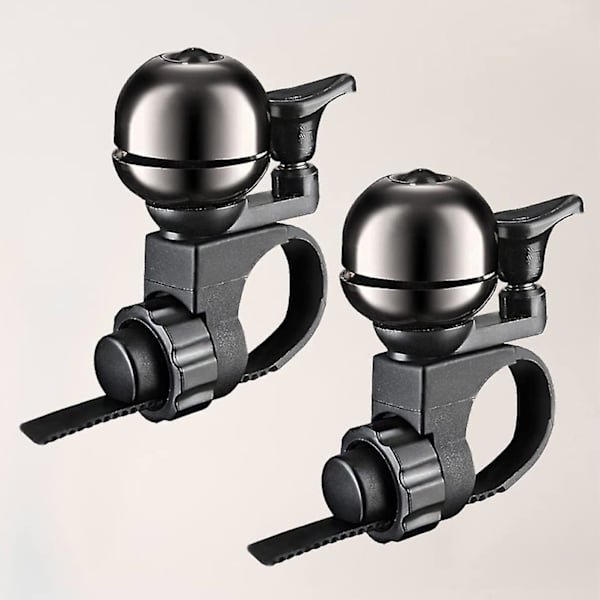 Cykelklockor Styrklockor Ring Cykelklockor Mässing (svart) (2-pack)