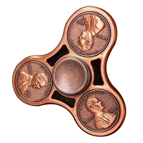 Finger Anti-stress Med Leje Trekant Mønt Roterbar Dart Finger Spinner