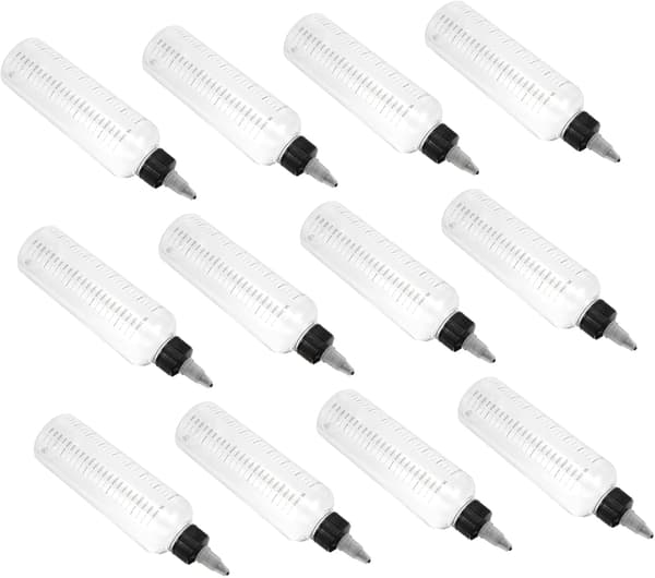 12 stk. plastikflasker med klemmefunktion til salatdressing og krydderier