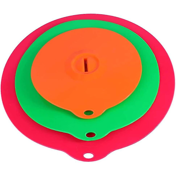 3-pack Silikonlock, Matöverdrag för Grytor, Pannor, Koppar och Mikrovågsugn