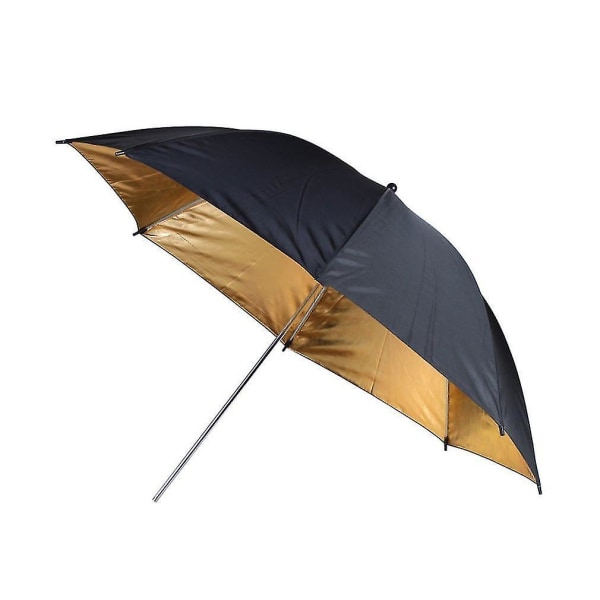 Heijastava sateenvarjo musta kultainen valokuvaheijastin