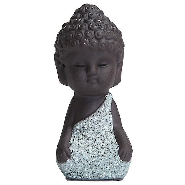 Keramisk Buddha-statue Meditasjonsfigur, For Te-brett Kjæledyr