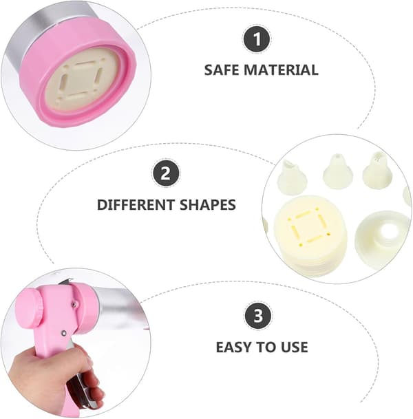 Bakeverktøy Kakepyntsett Ergonomisk Design Håndtak Avtakbar Enkel Rengjøring Solid Plast