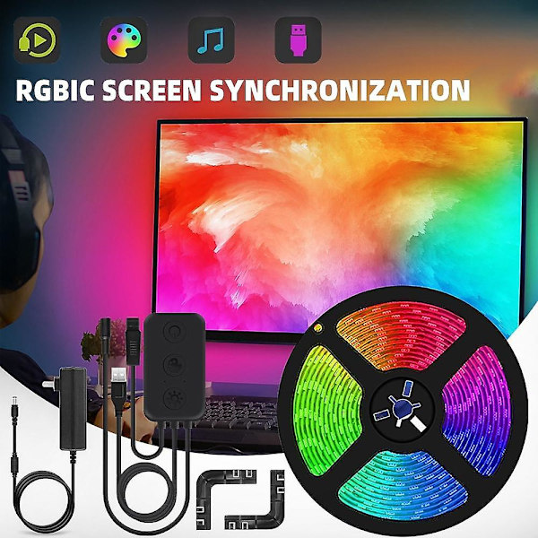 LED-remsor RGBIC Smart PC-skärm Synkronisering