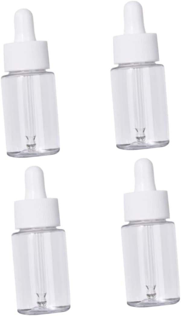 4 stk. eterisk olje dråpeflasker påfyllbare glass underflasker glatt overflate for enkel håndtering