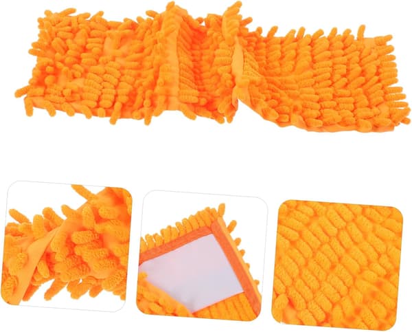 2 stk moppeklut erstatning for flatmopp oransje mikrofiber rengjøringstilbehør