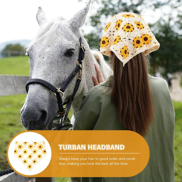 2 stk. elastiske blomstrede turbanhårbånd til kvinder