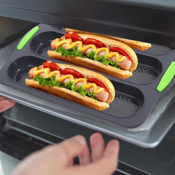 Bageform med tre riller, non-stick silikoneform, robust silikonemateriale