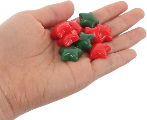 100 stk. Mini Stjerne Charms Harpiks Julepynt DIY Tilbehør