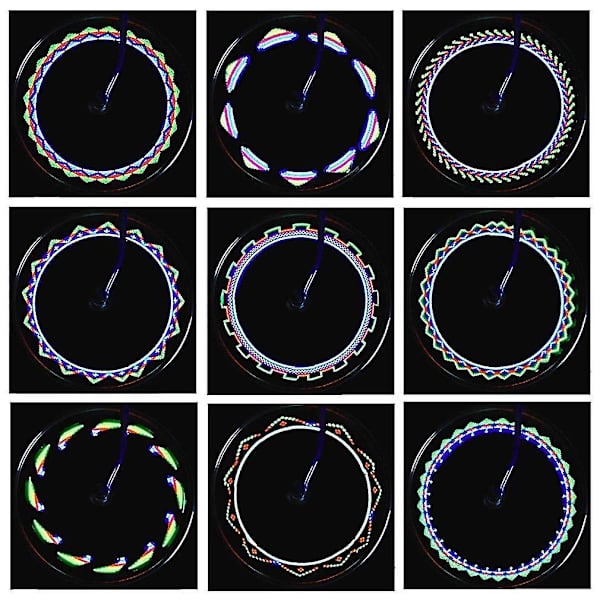 22 LED 15 Mønstre Cykelhjul Eger Lys Vandafvisende