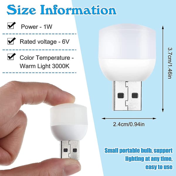 Mini USB Nattelys LED Pluggbare Pærer Nattelys Bærbar Hjem USB Atmosfærisk Lys