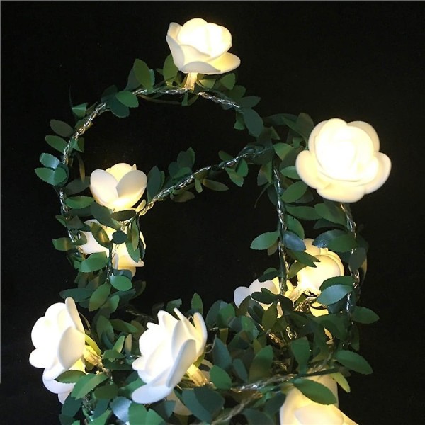 6m kunstige planter LED-streng Lysegrønt Blad Ivy Vine Bryllup