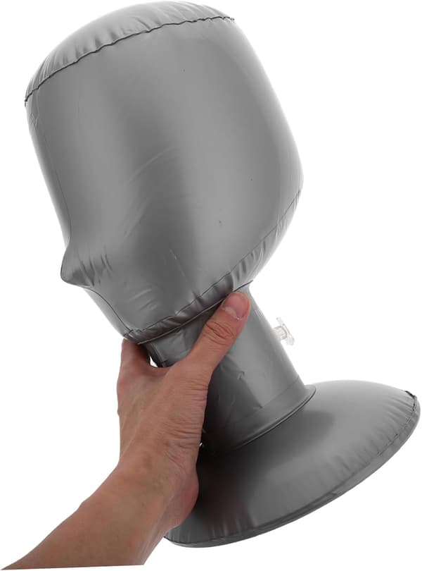 Oppblåsbar Mannequin Hode Stativ for Parykk Hatt Display Oppbevaring Formbevaring