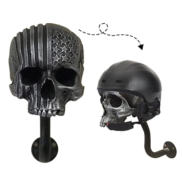 Hjelm Stativ i Skalleform Resin Hatte Motorcykel Hjelm Holder Stativ Til Hjemmet A