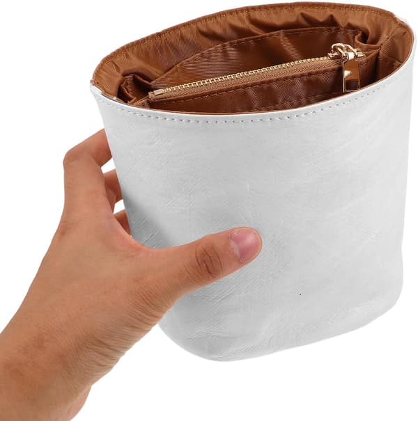 Mini Handväska Liner Hinkväska Insats Organizer Handväska Förvaring Organizer Innerfoder Flerficksdesign