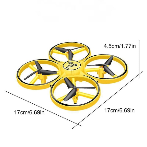 Fjernstyrt bil leketøy Automatisk bevegelsessensor Uav Klokke Gul