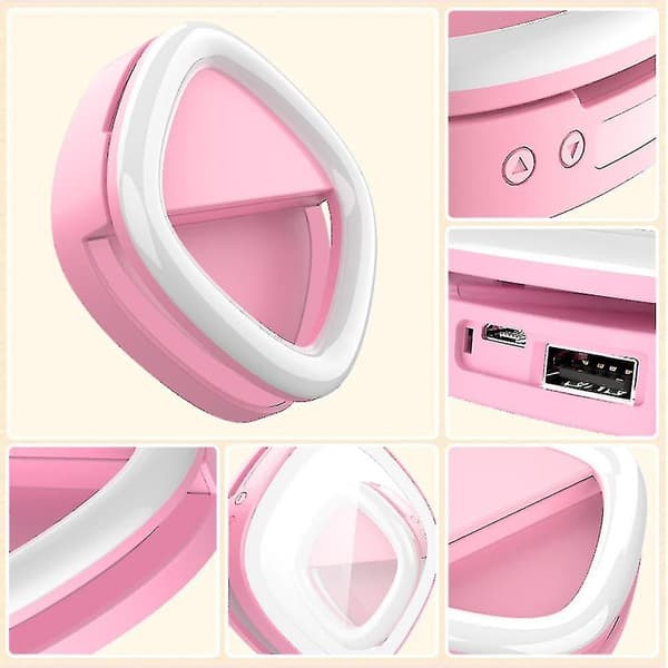 Mobiltelefon LED Fylllys Ringlys LED Sirkel Mini Lys