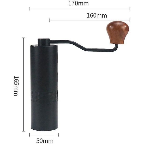 Håndkvern for kaffe, mini, rustfritt stål