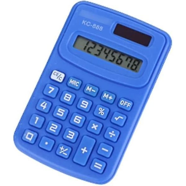 Mini lommeregner, 8-cifret Dual Power Solar Battery Basic Calculator Desktop Lommeregner