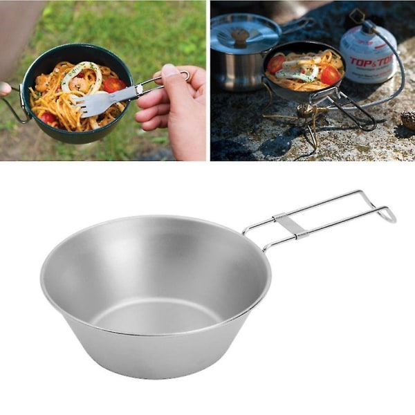 Foldbar Camping Picnic Skål i Rustfrit Stål