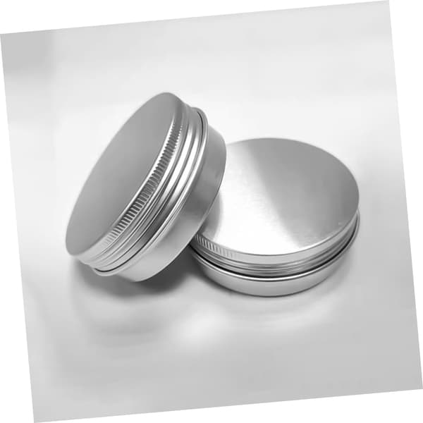 24 st aluminiumförvaringshållare med läckagesäkra lock 10g Kompakt design Ansiktskrämsbehållare för resor Silver