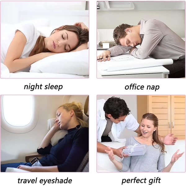 Sömnmask för män kvinnor, blockera ljus, andas mjuk för sömn, yoga, resor