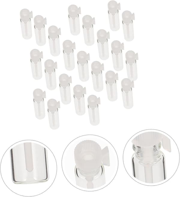 100 st 1 ml mini parfymprovflaskor påfyllningsbara kosmetiska underflaskor i glas