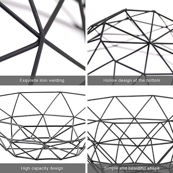 Kreativ Geometrisk Tråd Frugt Skål, Bordplade Display Opbevaringskurve