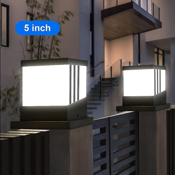Solcelled LED-lys for dekkstolpe Hagelampe